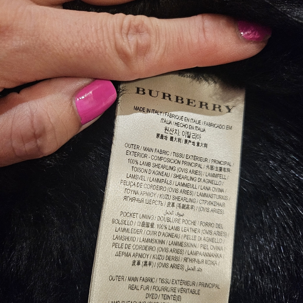 BURBERRY DOUBLE BREASTED SHEARLING TRENCHCOAT - Picture 10 of 12